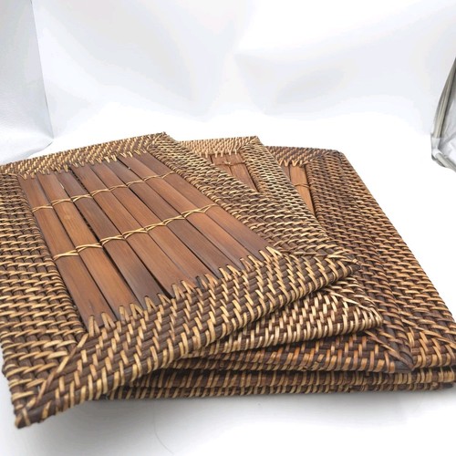 Set woven rattan bamboo - of,