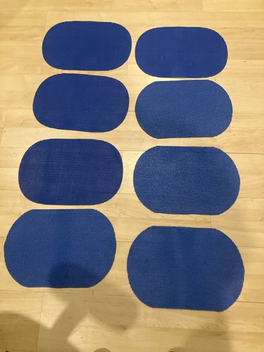 Set royal blue oval woven - 8,