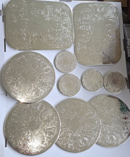 Vintage silver plate table - 10,