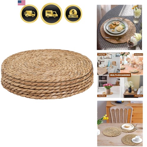 Round woven rattan placemats - rattan,