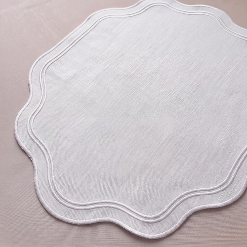 White cotton scalloped elegant - cotton,