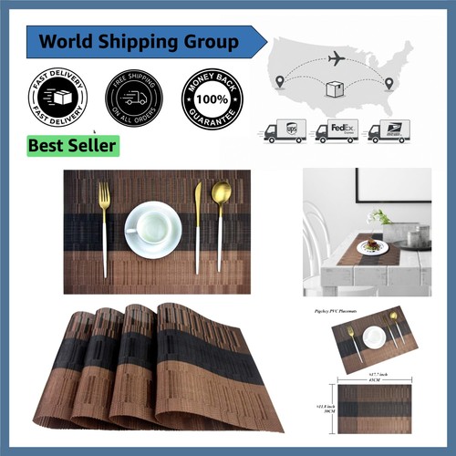 Elegant brown placemats set - brown,