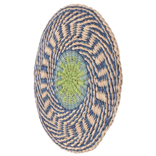 Colorful round woven placemats - colorful,